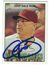 Autographed Chip Hale Arizona Diamondbacks 2016 Topps Heritage Card #261