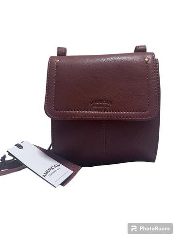 American Leather Co Crossbody Bag Brown Leather Kansas Purse BRAND NEW WITH TAGS