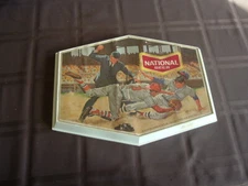 1950's National Beer Baltimore Baseball Scene Advertising Sign 9" by 12"