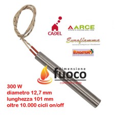 CANDELETTA RESISTENZA STUFA PELLET  CADEL ARCE EUROFIAMMA EUROSTEAK  Cod.1039