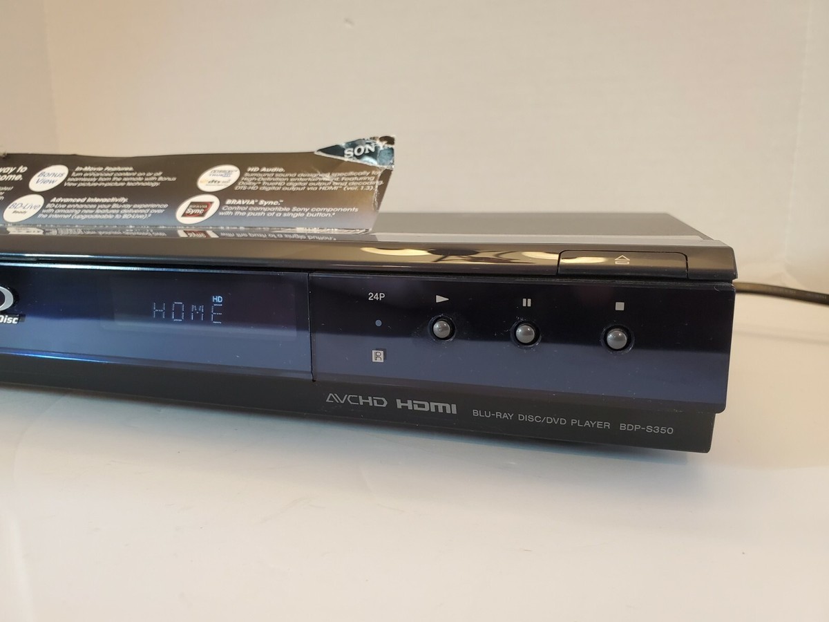 Sony BDP-S350 Blu-ray Disc/DVD Player Black - ⭐ No Remote⭐ | eBay
