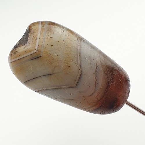 Stunning Antique Natural Pattern Tibetan Agate Bead - Picture 12 of 24