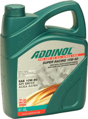 ADDINOL Super Racing 10W-60 4 Liter synthetisch ACEA A3/B4 MV1066 4L