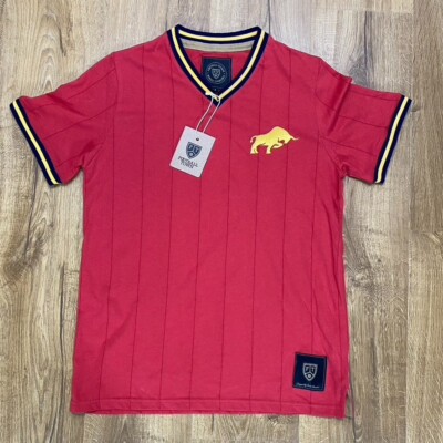 Football Town Shirt Mens S Spain El Toro V-Neck Made in Portugal 100% Cotton
