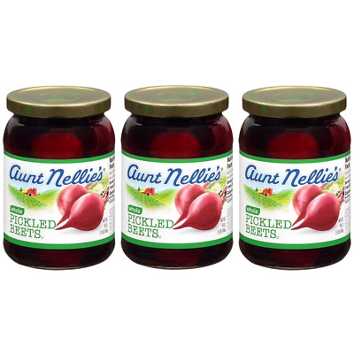 3 Pack Jars Aunt Nellie's Whole Pickled Beets 16 oz Vegetable Salad Kosher Food