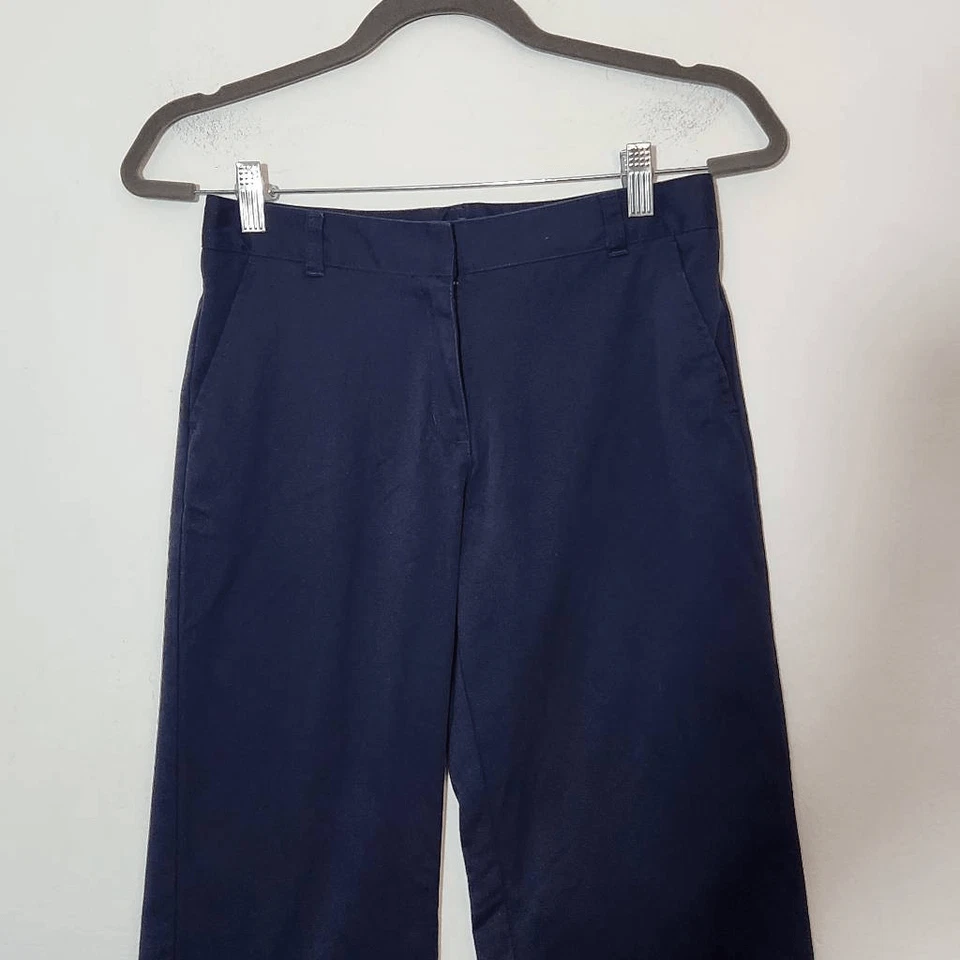 Pantalones de uniforme Nautica azul marino para niña talla 16 pantalones chinos Nautica azul marino Foto 3 de 4