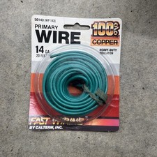14 GAUGE WIRE 20 FT INSULATED STRANDED COPPER GREEN FREE SAME DAY SHIPPING 
