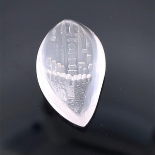 SAMMLERSTEIN ROSENQUARZ BURG GRAVIERT ca. 17 50 ct. SCHMUCKJAGD