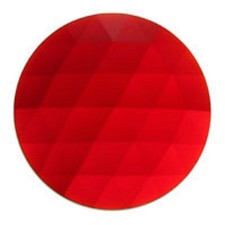 Round Red 20mm Faceted Jewel approx. .78 inch 
