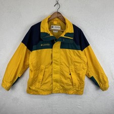 Vintage Columbia Jacket Youth 14/16 Yellow Blue Bugaboo Nylon Colorblock 90s