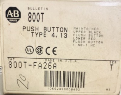 ALLEN BRADLEY 800T-FA26 SER. T