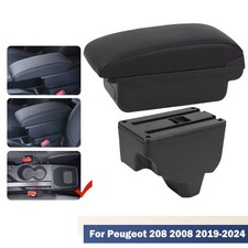 Für Peugeot 208 2008 Schwarz 2019-2024 Armlehne Mittelkonsole Mittelarmlehne NEU