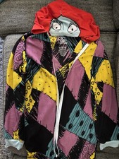 Disney Nightmare Before Christmas Sally Fleece Zip up Jammies Girl Sz Lg 10/12