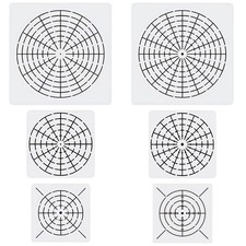 YKW 6 Pieces Mandala Dot Painting Tool Stencils Small, Metallic Silver