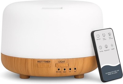 300ML Essential Oil Aromatherapy Diffuser Humidifier Remote Control Light Quiet