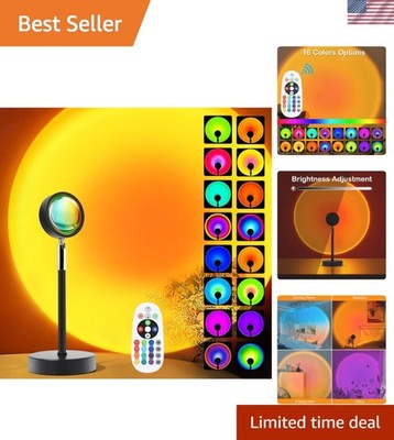 Sunset Lamp Projector, Rainbow Projection Led Lights with Remote, 16 Colors M...