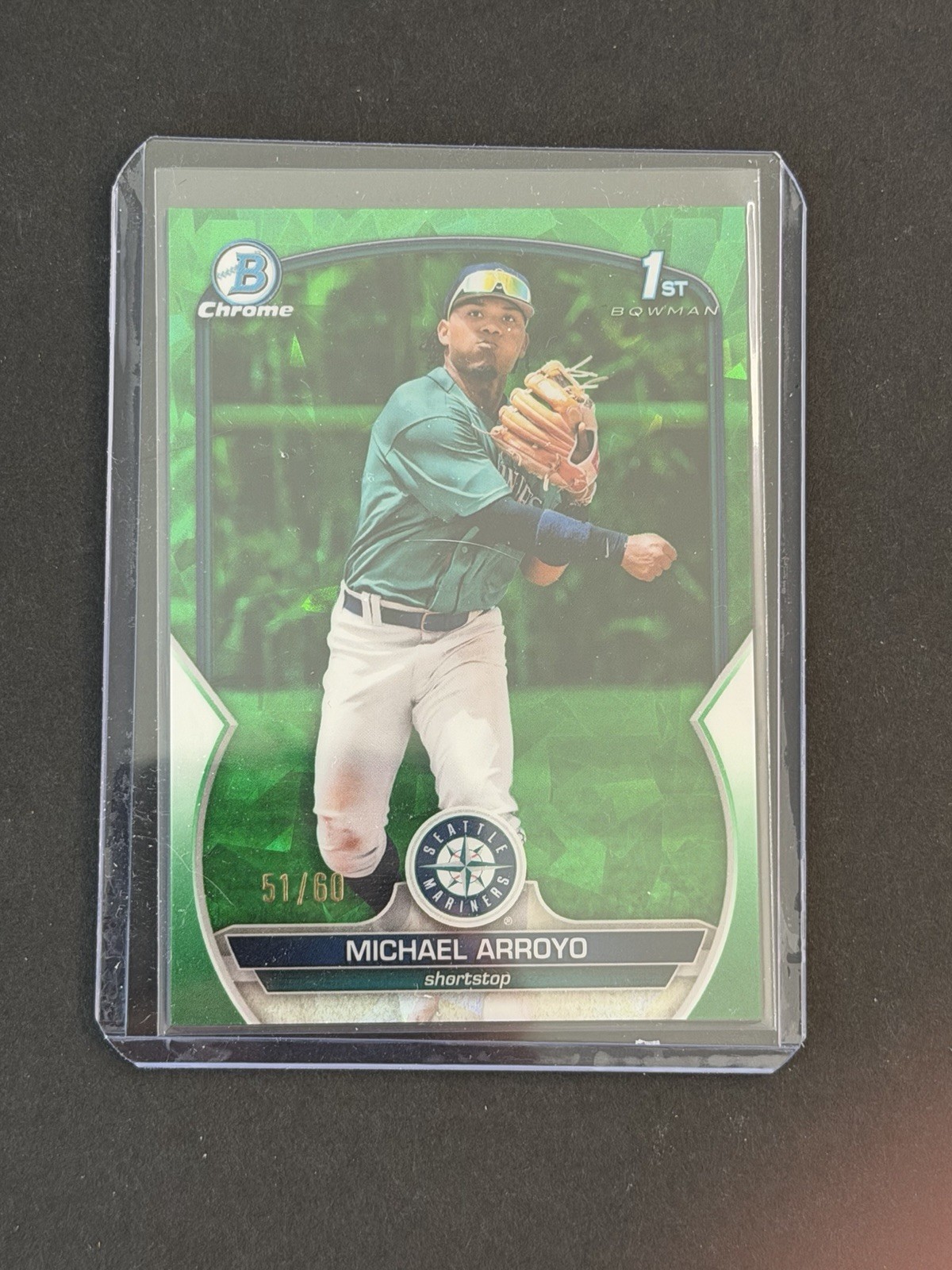 2023 Bowman Chrome Sapphire #BCP-63 Michael Arroyo Green /60