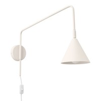 Wandleuchte Beige E14 Schalter Stecker Schlafzimmer H:30 Cm Wandlampe Flur