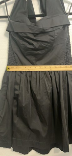 Trashy Diva Trixie Playsuit Halter Mini Dress Sz Medium Black 40s Smocked Pinup - Picture 11 of 13