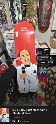 8.25 Enjoi x WWE Chris Roberts 'Body Slam Mean Gene Okerlund' Skateboard Deck