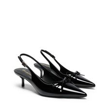 Women Slingback 2.17 Inch Kitten Heels Pointed Toe Formal Wedding Dress Pumps