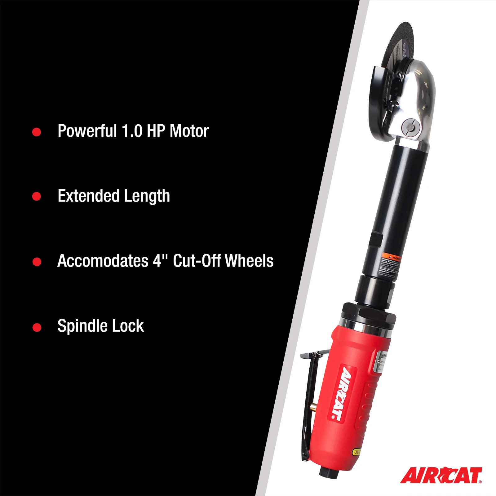 AIRCAT Pneumatic Tools 6275-A 1.0 HP 4-Inch Extended Inside Cut-Off Tool NEW!