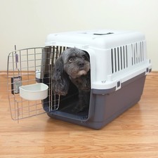 Plastic Kennels Plastic Wire Door Travel Dog Crate Small - No Wheel