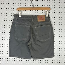 Levis 517 Shorts Womens 9 Jr Gray Denim High Rise Made in USA 28" Waist Cotton
