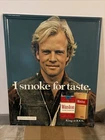 Vintage Winston Man Cigarettes Metal Tin Sign "I smoke for taste" Kings Or 100s