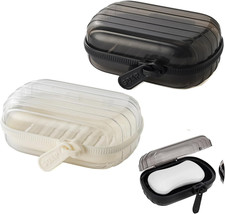 Travel Soap Case Box Bar Soap Holder with Lid, 2Pcs Travel Soap Container Bar So