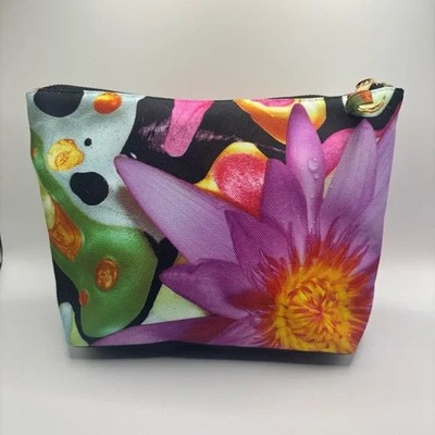 Neiman Marcus Christopher Beane Floral Cosmetic Makeup Bag NWOT