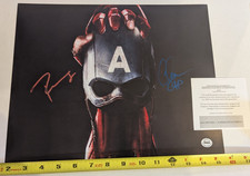 Marvel Lithograph Signed by Chris Evans & Robert Downey Jr Iron Man w/COA