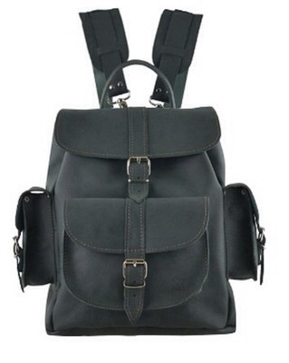 Grafea London Hari Atlas Leather Green Rucksack Large Backpack  Purse Handbag