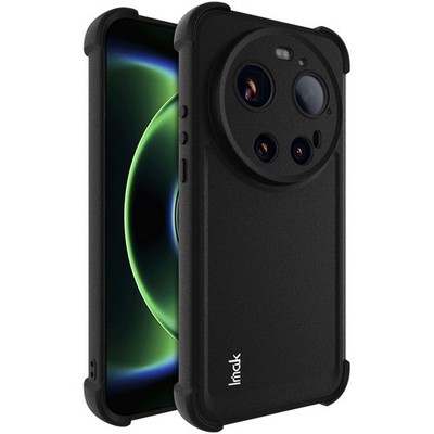 IMAK For XiaoMi 17 Ultra, Shockproof 4 Airbags Balck Soft Rubber Case Cover