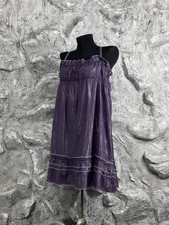 Cop Copine Purple Metallic Shimmer Camisole Dress Ruffle M Y2K Fairycore