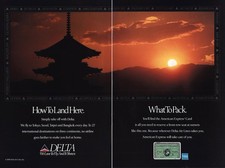 1990 Delta Air Lines: How to Land Here Vintage Print Ad