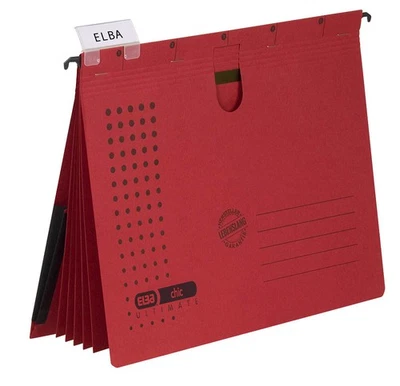 ELBA Personalhefter chic ULTIMATE Karton rot 5 x kaufmännische Heftung, 5 St.
