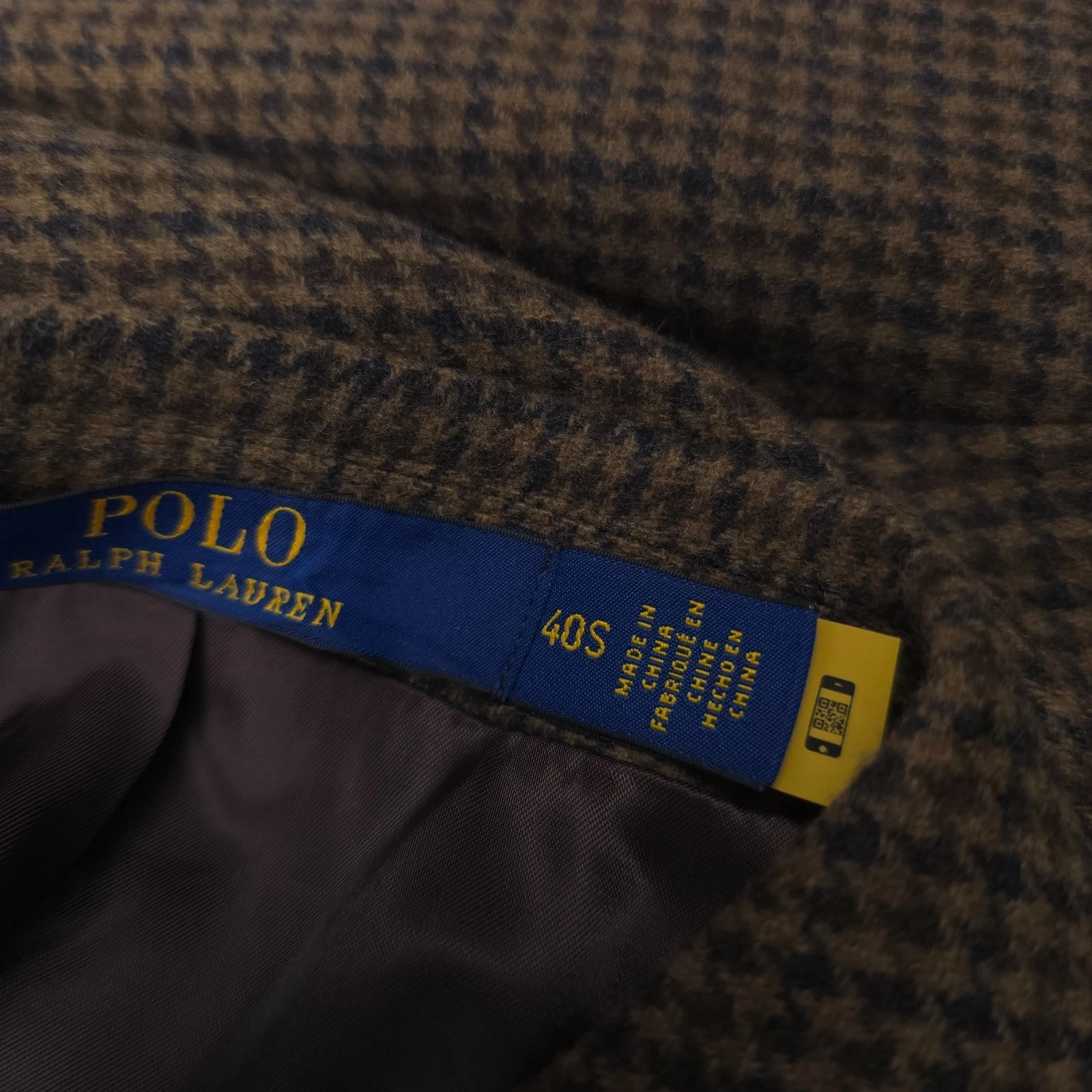 Polo Ralph Lauren Houndstooth Wool Sport Coat Mens 40S Short Modern Dark Green image 15