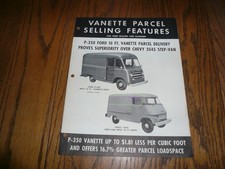 1958 June Ford Newsletter Infor Vanette Parcel Selling Features P-350 vs 3545