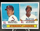 Nolan Ryan/J.R. Richard 1979 Topps Strikeout Leaders Baseball Card - #6**