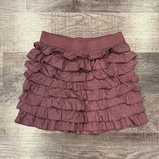 Gap Kids Purple Corduroy Ruffle Skirt With Elastic Waistband Size Large 10