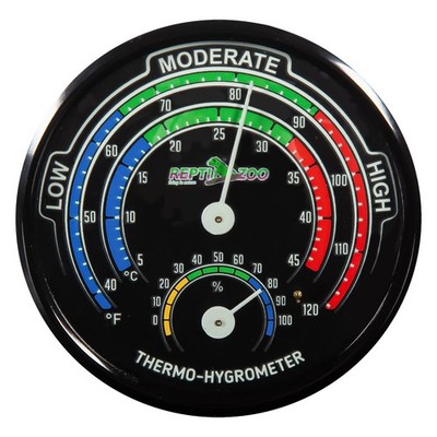Repti-Zoo Leuchtendes Thermo-/Hygrometer - Nachtleuchtendes Thermometer und Hygr
