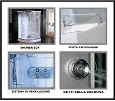 Cabina Doccia Idromassaggio Bagno Turco Full Optional 110x110cm Sicorage Blunde