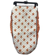 Bacati 100 Cotton Fox Arrows Orange Gray Diaper Changing Table Elastic Cover