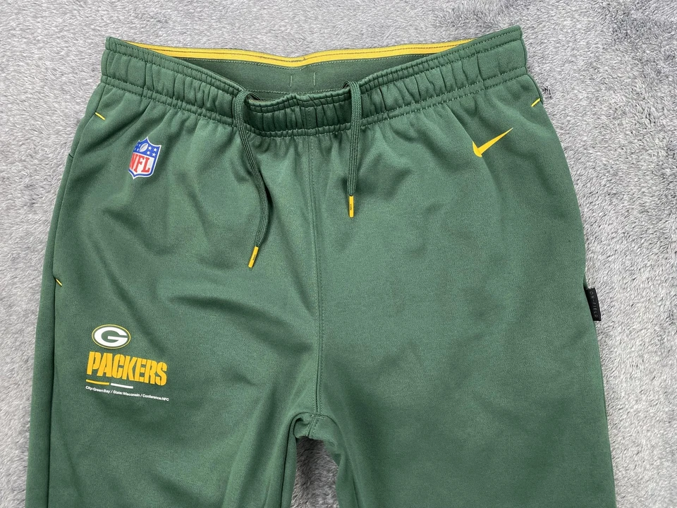 Green Bay Packers Pants Youth Large Green NFL Football Nike Therma-FIT Joggers - Image 2 of 4
