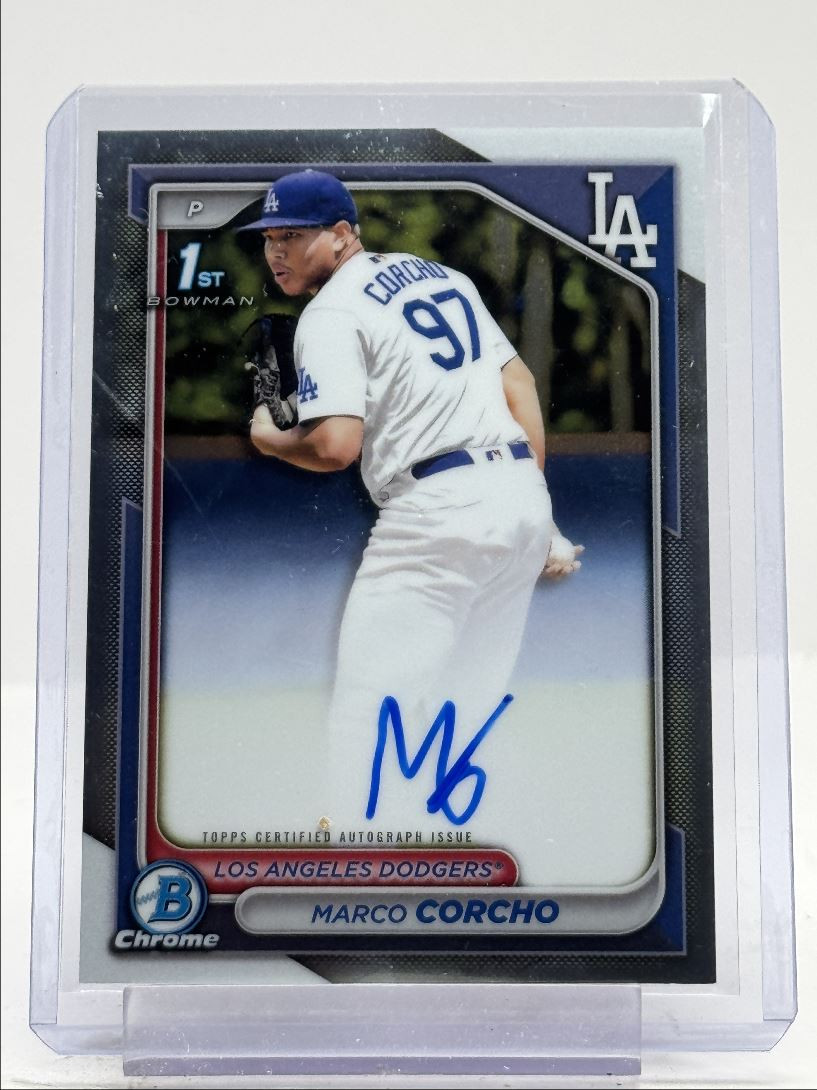 MARCO CORCHO 2024 BOWMAN CHROME 1ST BASEBALL AUTOGRAPH DODGERS AUTO Q3367