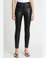 PISTOLA Women s Size 28 Faux Leather Black Pants High Rise Skinny P6637SPL-ONX