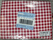 Vintage COMPANY STORE CRIB Sheet Fitted Red White Gingham Checked NEW