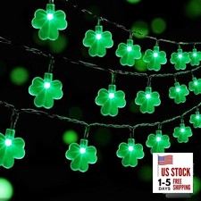 1 Pack St. Patricks Day Shamrocks Lights, 50 LED 50 LED Shamrocks Lights