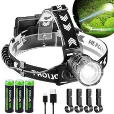 9900000LM Super Bright LED Headlamp Rechargeable Headlight Flashlight Head Torch